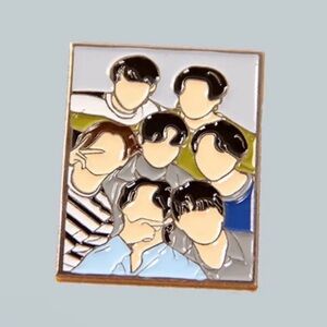 BTS Enamel Metal Pin also known as the Bangtan Boys - Jin, Suga